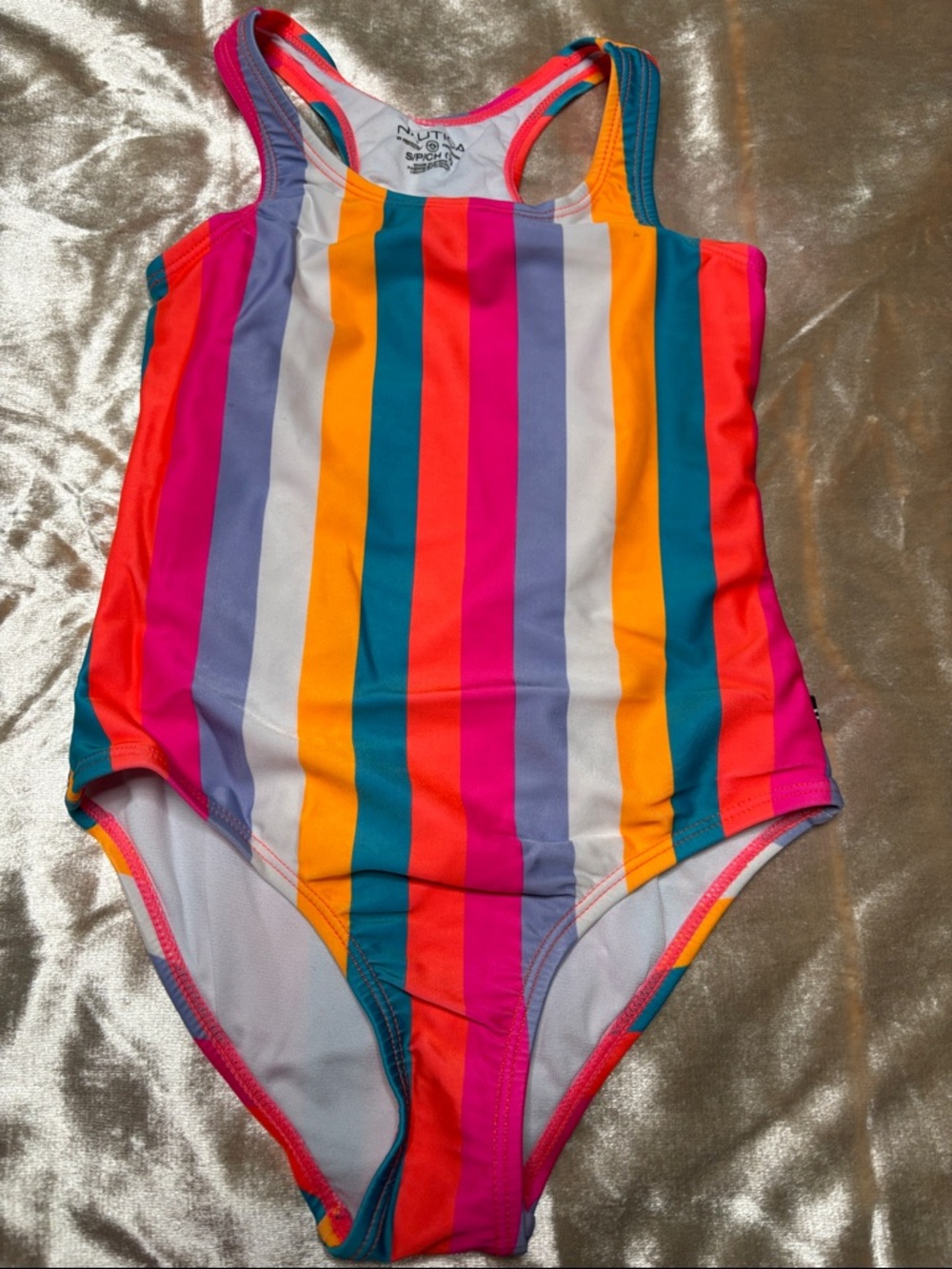 Kids' Multicolor Stripe One-Piece Swimsuit